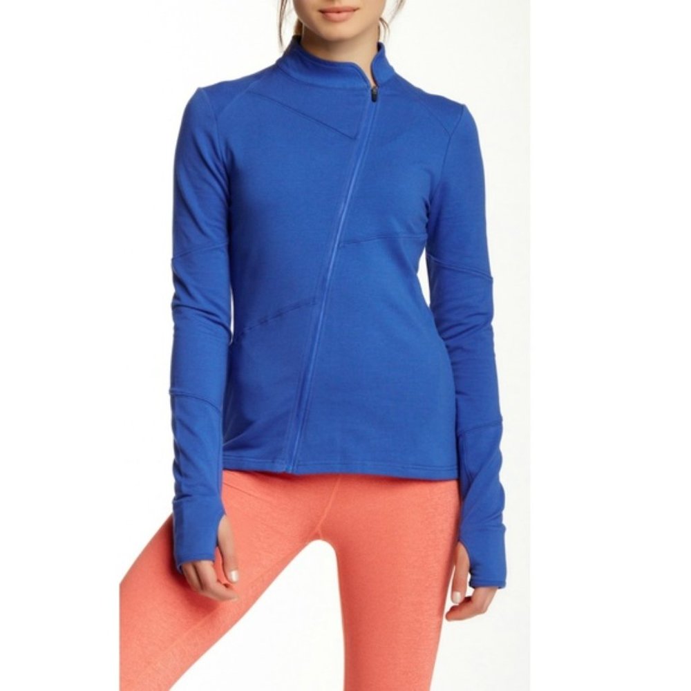 Fabletics Davis Jacket w Asymmetical Zip, Sz Lg